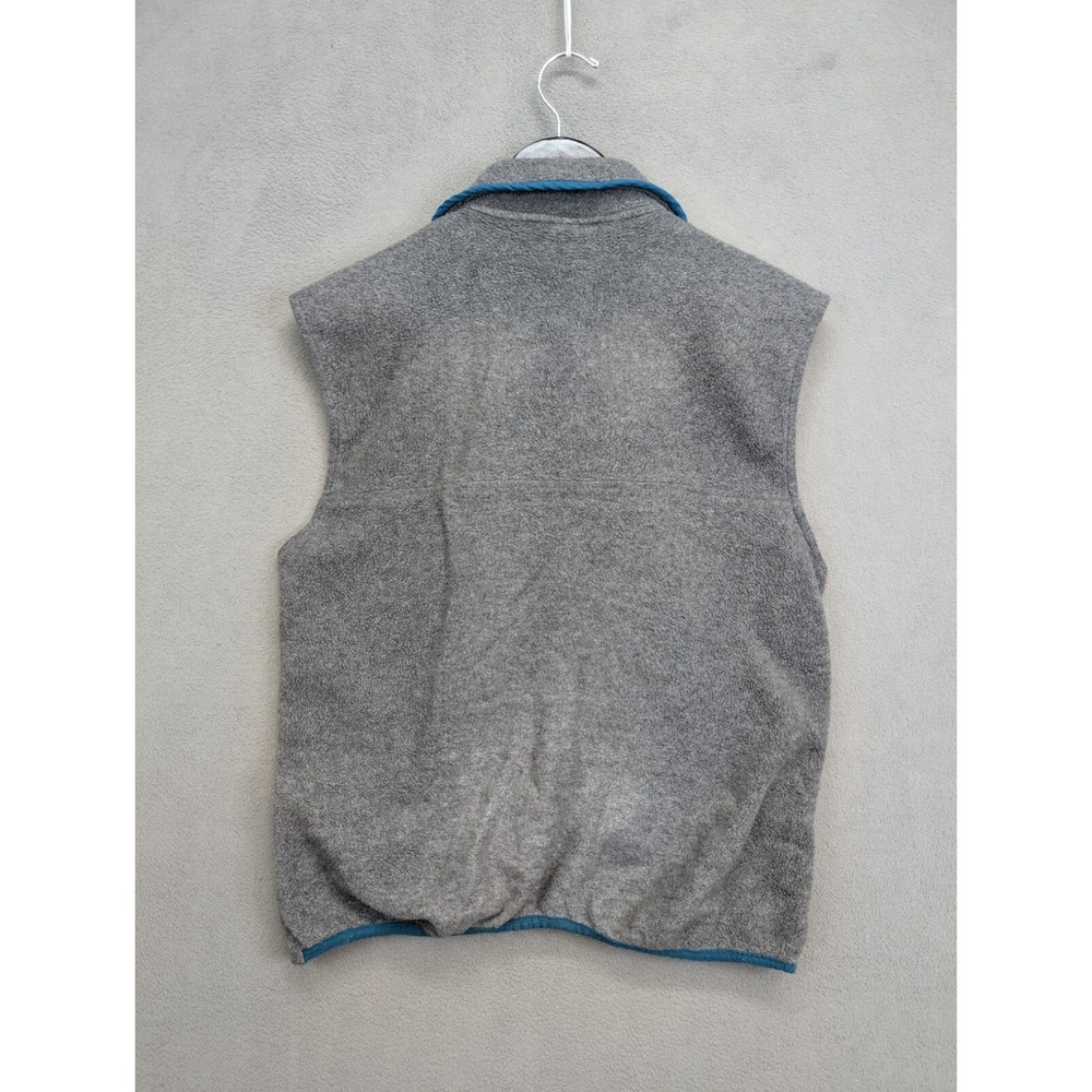 VTG LL Bean Fleece Hi-Pile Deep Zip Pocket Vest Mens Size Medium Full Zip Gray - Picture 6 of 6